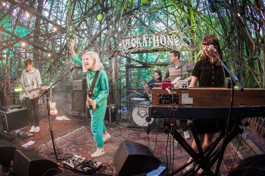 Alvvays performing at the Woods Stage
