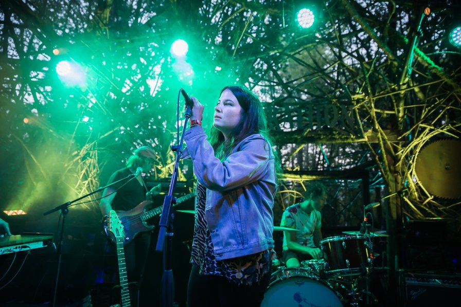 Black Mountains performing at the Woods Stage