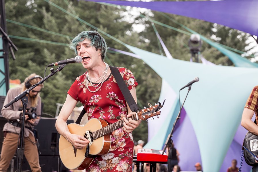 Ezra Furman performing on the main stage