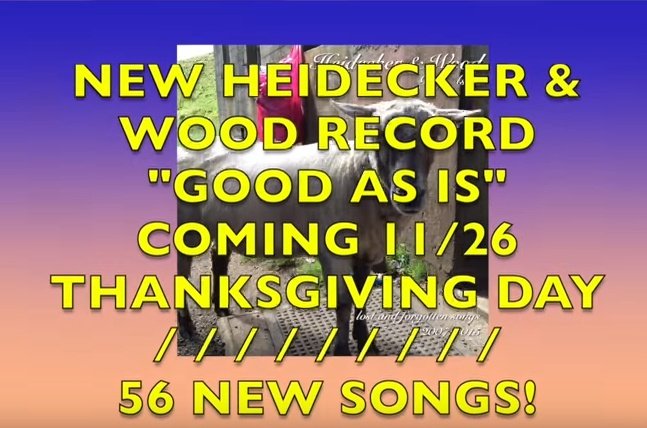 New Heidecker & Wood album comin' like MY HUGE BONER IS!