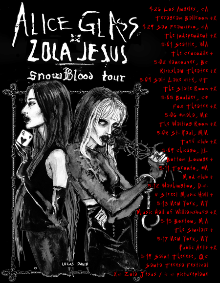 Alice Glass to tour North America with Zola Jesus, shares Zola Jesus remix of "Stillbirth"
