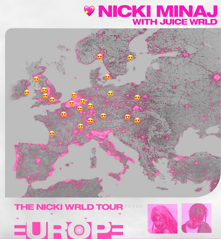 Nicki Minaj announces "The Nicki Wrld tour," featuring Juice Wrld (and just to be clear: "wrld" is short for "world")