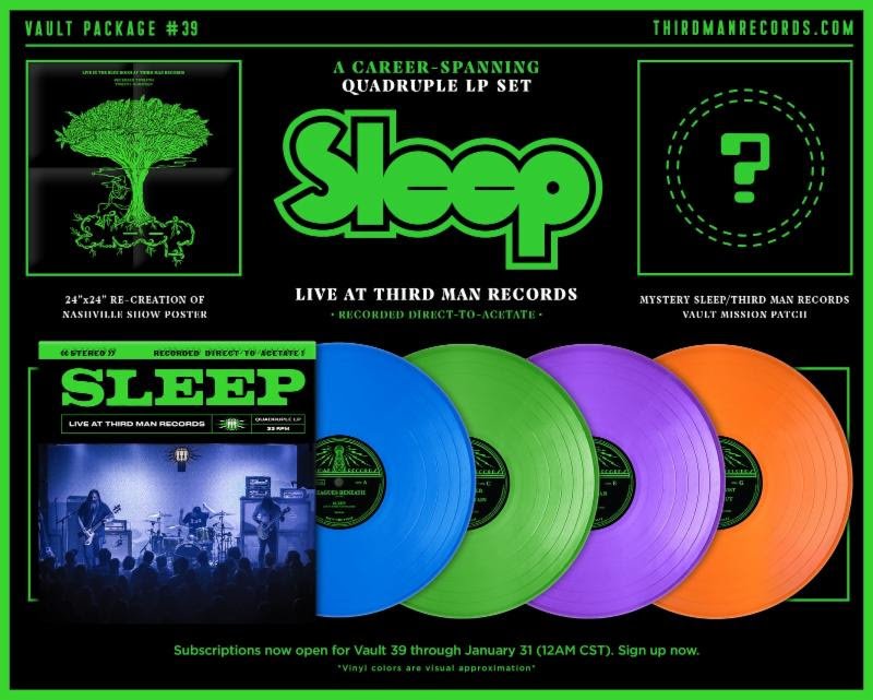 Sleep announce 4xLP live album via Third Man Records (with some Jack White-ish subscriptive caveats)