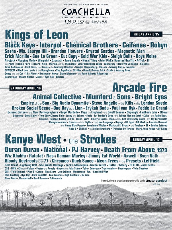 Coachella announces 2011 lineup, mysteriously snubs Sundafyllir Mostrarskegg La Resistance