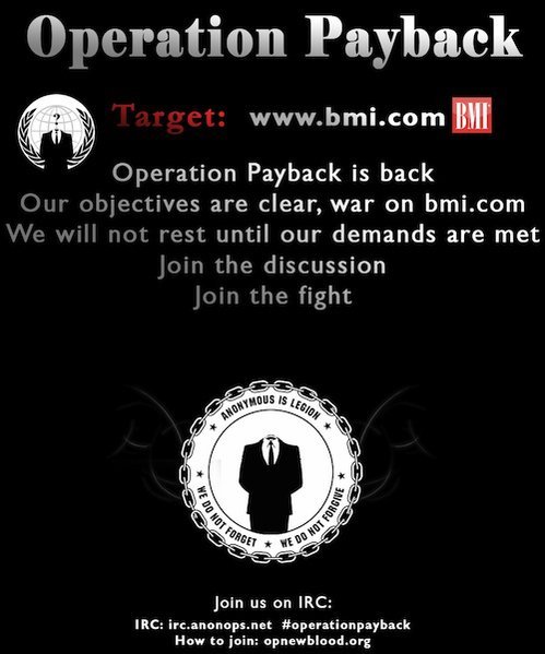 'Anonymous' hacker group attacks BMI website over file-sharing stance, BMI retaliates by leaking their debut album Hack'n & Sack'n