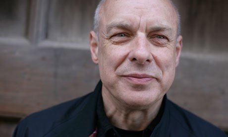 Brian Eno to appear on The Colbert Report tomorrow, then disappear from there and reappear at Long John Silver's for a lonely fish plank dinner